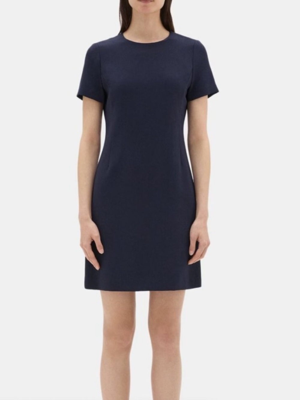 Theory Jatinn in Spring Navy 
Traceable Wool Short Sleeve Mini Dress Size 4